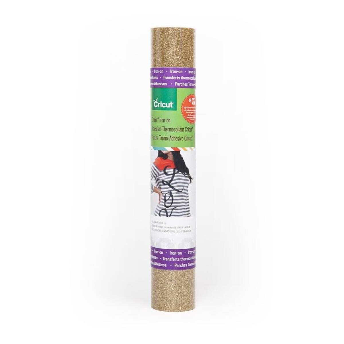 Cricut Gold Glitter IronOn 12 x 19 Inches Hobbycraft