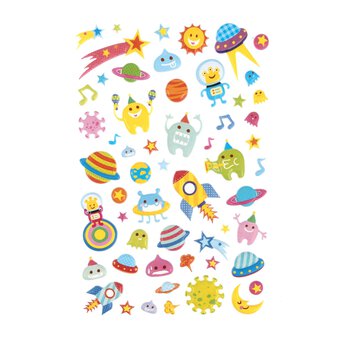 Space Puffy Stickers
