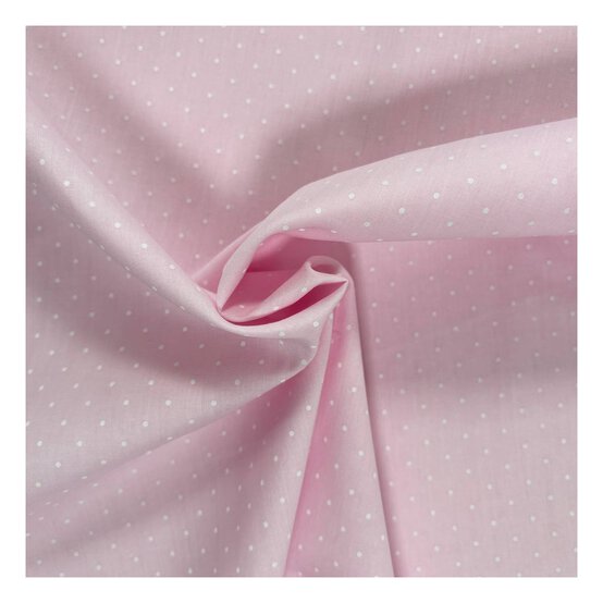 Pink Lacquer Spot Polycotton Fabric by the Metre image number 1