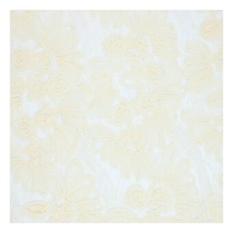 Cream Floral Cornelli Lace Fabric by the Metre