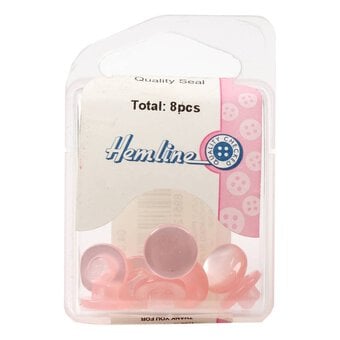 Hemline Pink Basic Knitwear Button 8 Pack image number 2