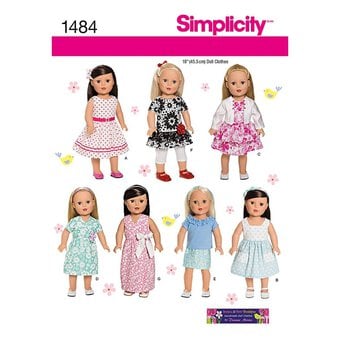 Simplicity Doll Clothes Sewing Pattern 1484
