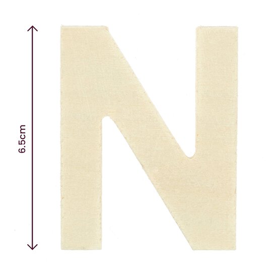 Small Wooden Letter N 6.5cm image number 4