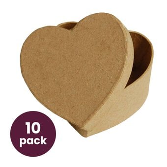 Mini Mache Heart Box 10 Pack Bundle