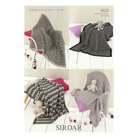 Sirdar Snuggly DK Blankets Digital Pattern 4620 image number 1