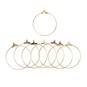 Gold Plated Hanging Hoops 35mm 8 Pack image number 2
