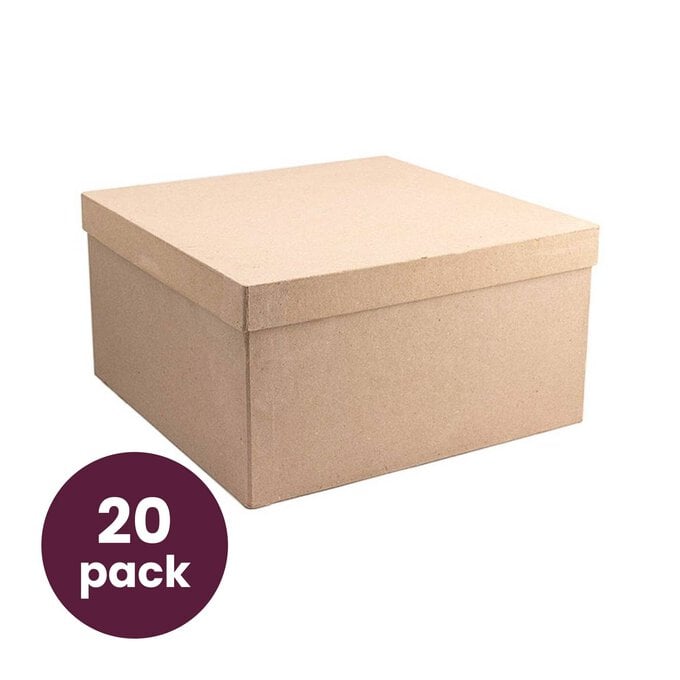 Mini Mache Square Box 20 Pack Bundle image number 1