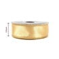 Bright Gold Wire Edge Satin Ribbon 25mm x 3m image number 3