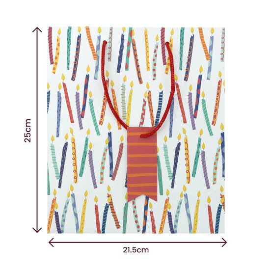 Birthday Candles Gift Bag 21.5cm x 25cm image number 5