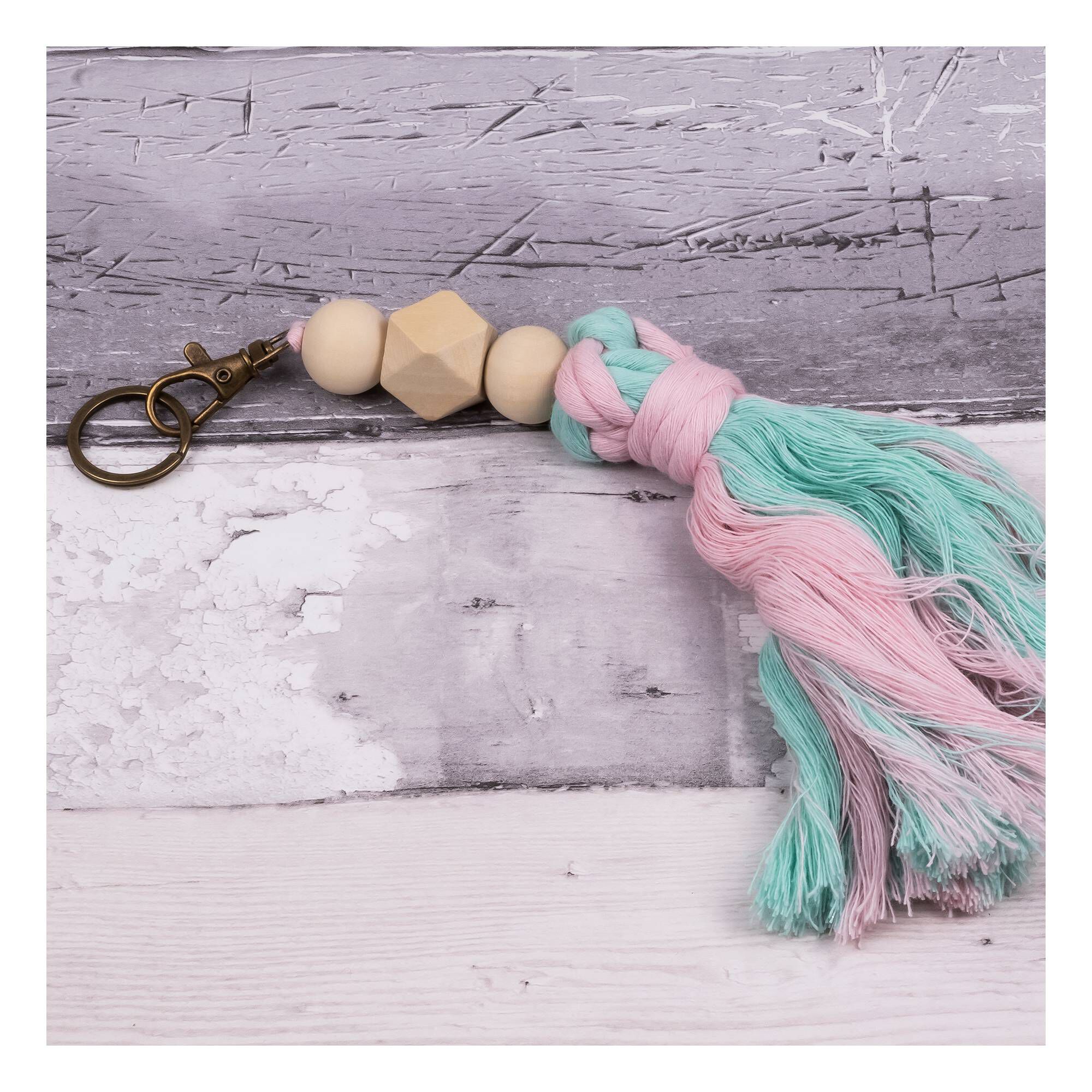 Trimits Geometric Wooden Craft Beads 20mm 6 Pack Hobbycraft