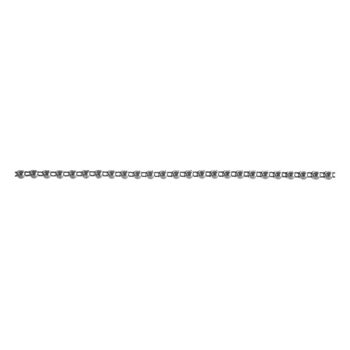 Silver 4mm Flat Back Pearl Beading by the Metre image number 1