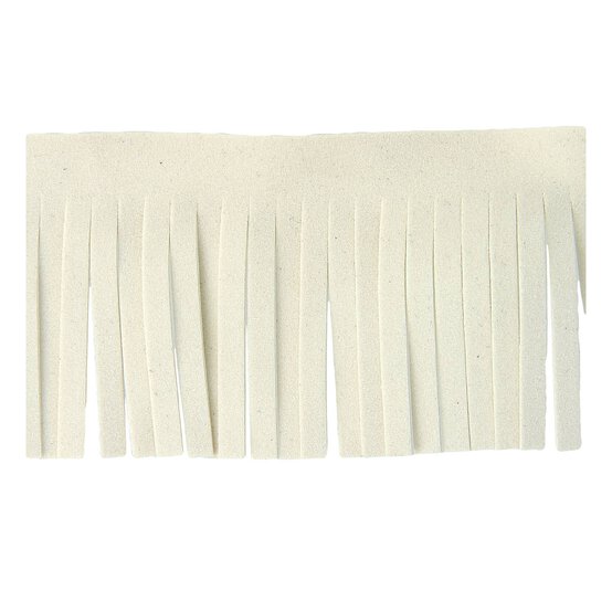 Cream Suede Fringe by the Metre image number 1