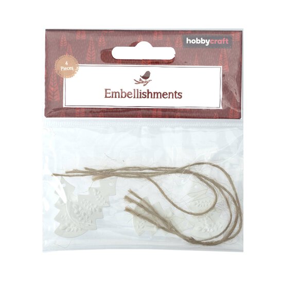 Embossed Clay Tree Embellishments 4 Pack image number 5