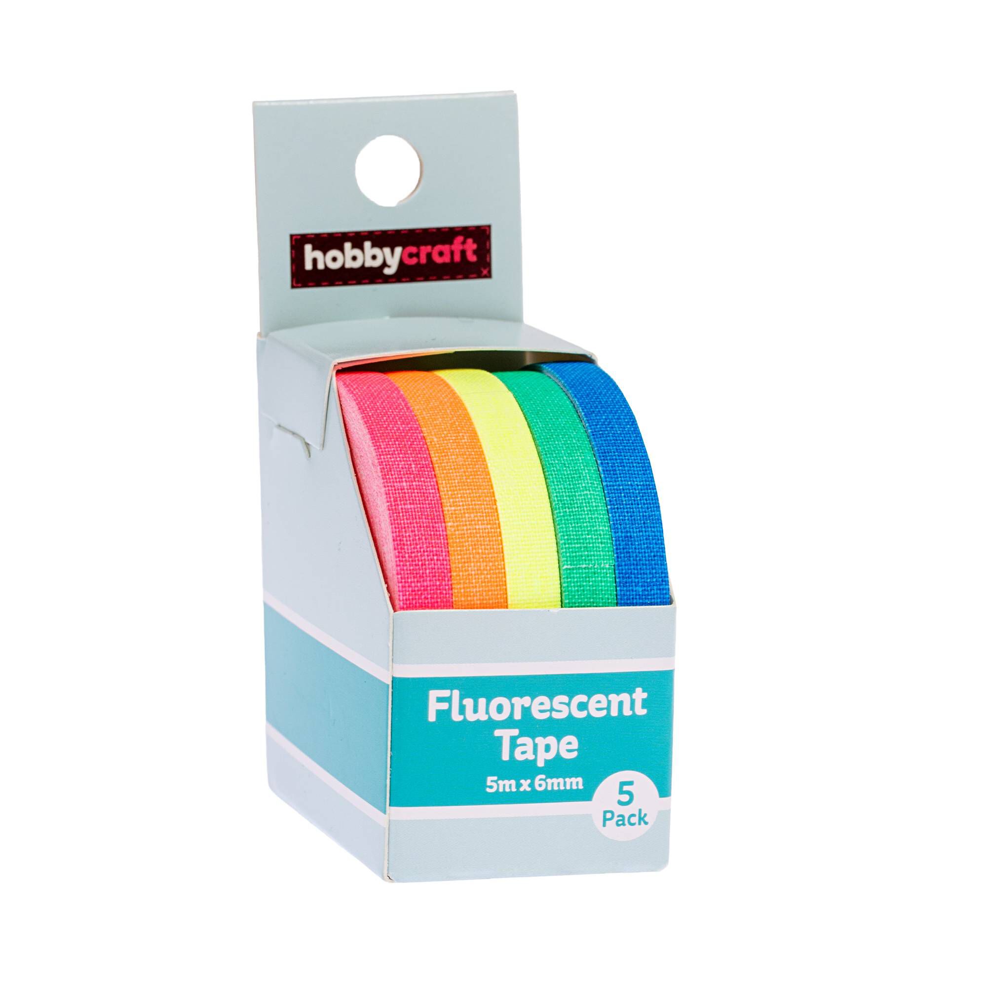 Fluorescent Tape 6mm x 5m 5 Pack Hobbycraft