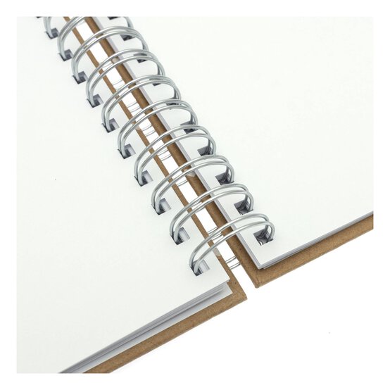 Spiral Bound Kraft Heart Spotted Scrapbook 6 x 6 Inches image number 4