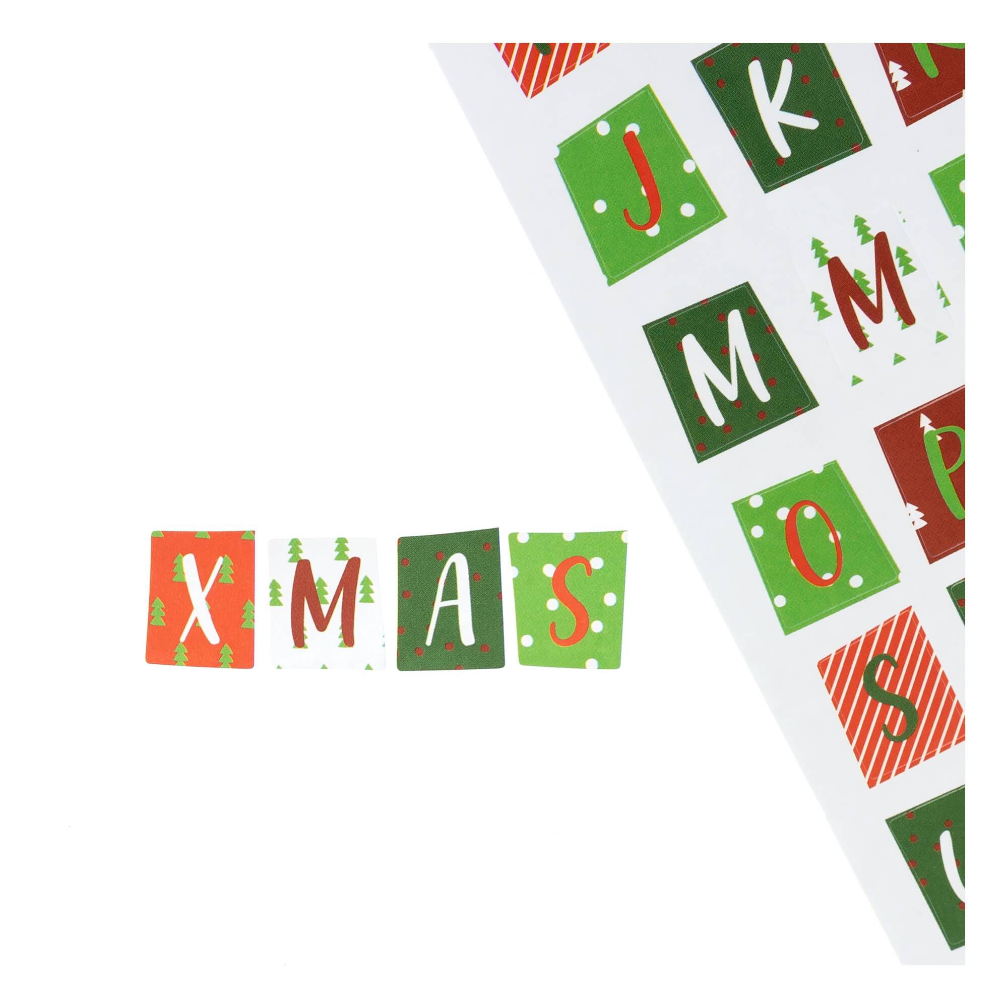 Christmas Letter and Number Stickers Hobbycraft