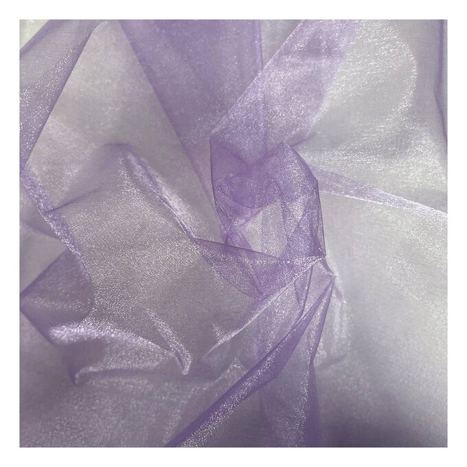 Purple Crystal Organza Fabric by the Metre image number 1