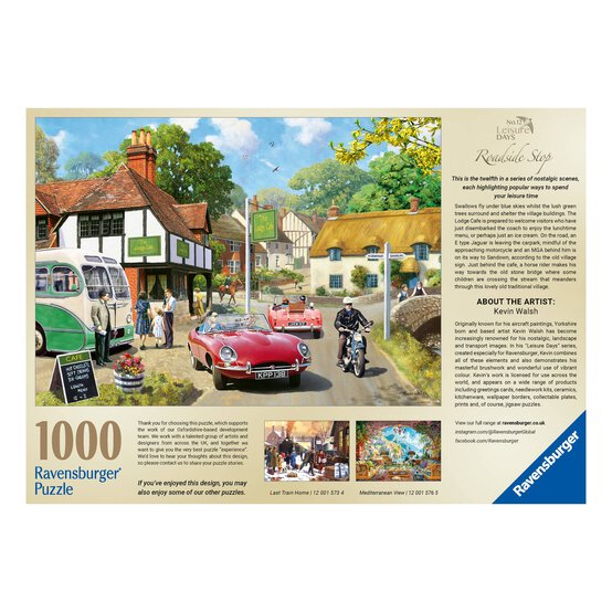 Ravensburger Leisure Days Roadside Stop Jigsaw Puzzle 1000 Pieces image number 3