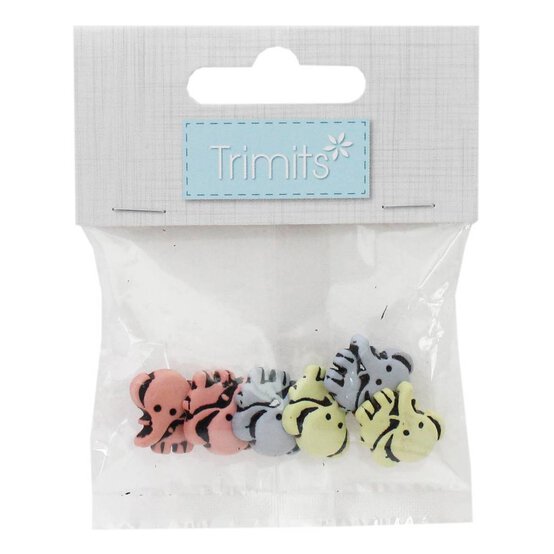 Trimits Elephant Craft Buttons 6 Pieces image number 2