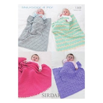 Sirdar Snuggly 4 Ply Blankets Digital Pattern 1369