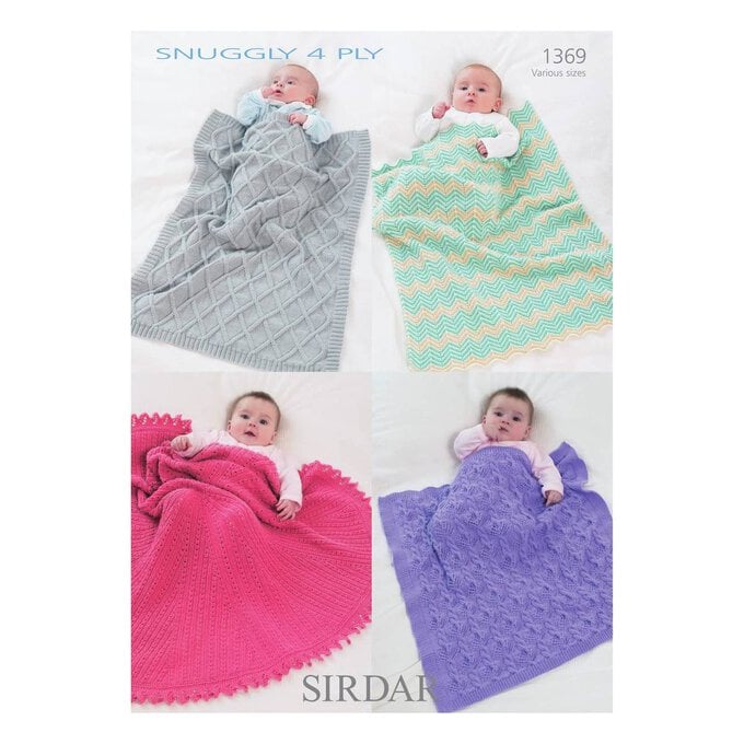 Sirdar Snuggly 4 Ply Blankets Digital Pattern 1369 image number 1
