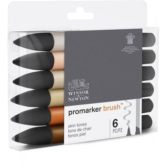 Winsor & Newton Skin Tone Promarker Brush 6 Pack image number 4
