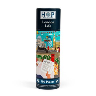 House of Puzzles London Life Jigsaw Puzzle Tube 150 Pieces