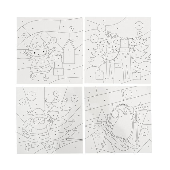 Christmas Sticker by Numbers Kit 4 Pack image number 4