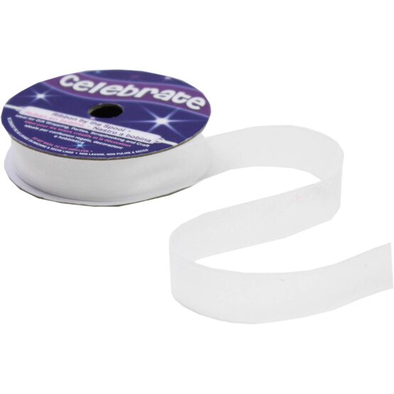 White Organdie Ribbon 12mm x 6m image number 3