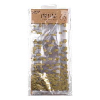 Gold Spotty Party Bags 10 Pack