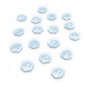 Hemline Sky Blue Basic Flower Button 17 Pack image number 1