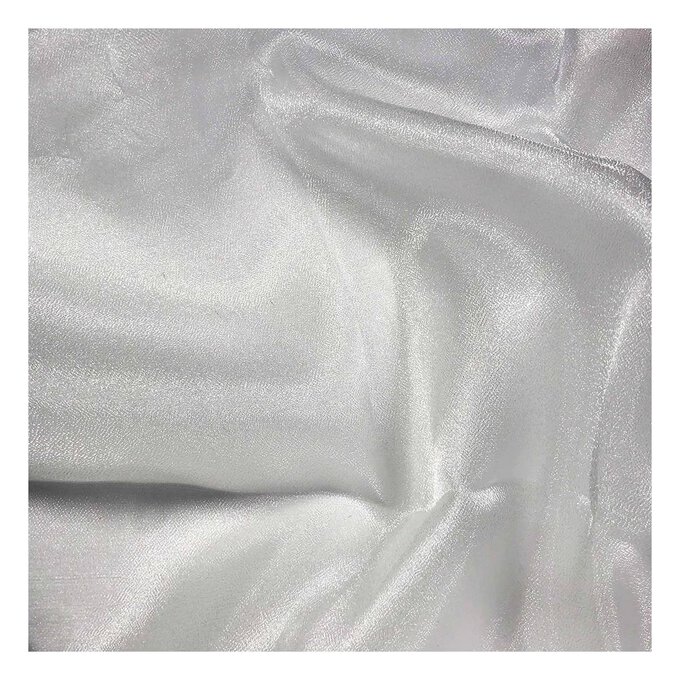White Crystal Organza Fabric by the Metre image number 1