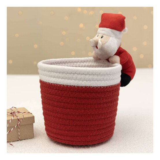 Santa Rope Basket 15cm image number 1