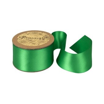 Green Double-Faced Satin Ribbon 36mm x 5m