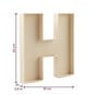 Wooden Fillable Letter H 22cm image number 3