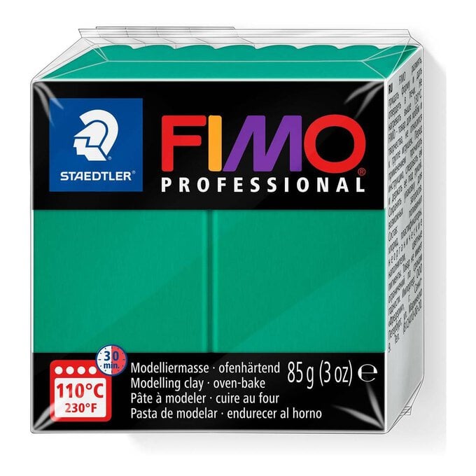 Fimo Professional True Green Modelling Clay 85g image number 1