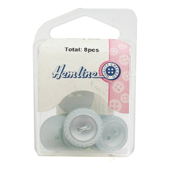 Hemline  Baby Blue Basic Cut Edge Button 8 Pack image number 2