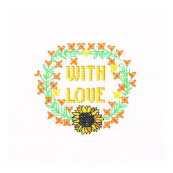 With Love Flowers Mini Cross Stitch Kit image number 2