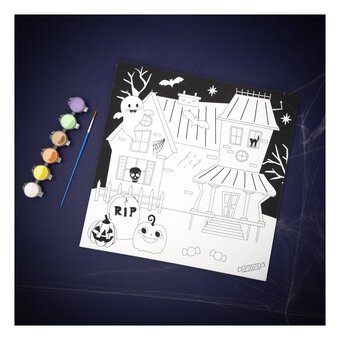 Haunted House Colour-in Canvas