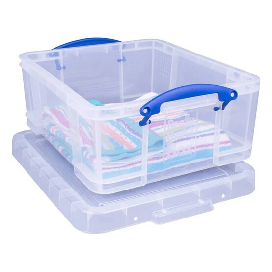 Really Useful Clear Box 18 Litres 4 Pack Bundle image number 3