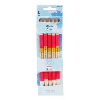 Pony Flair Double Ended Knitting Needles 20cm 10mm 5 Pack
