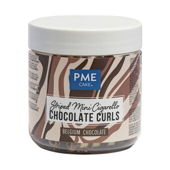PME Striped Mini Cigarello Chocolate Curls 100g