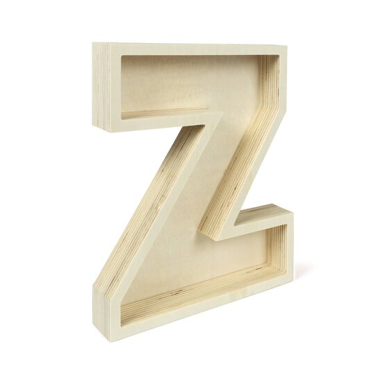 Wooden Fillable Letter Z 22cm image number 1
