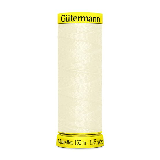 Gutermann Cream Maraflex Stretchy Sewing Thread 150m (1) image number 1