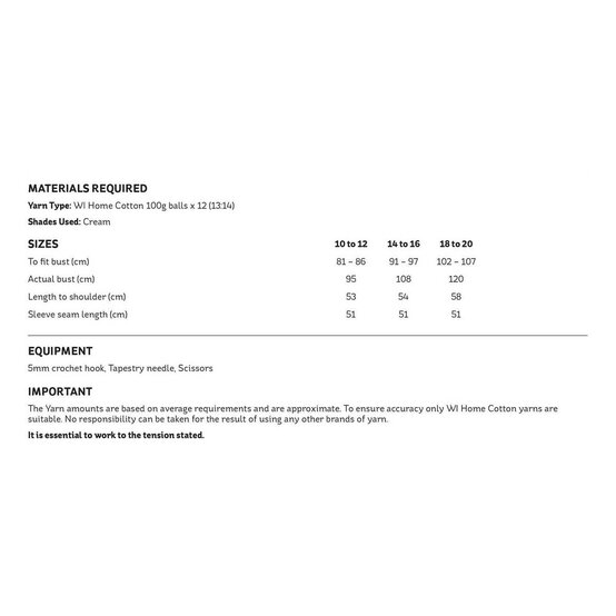 Knitcraft Home Cotton Crocheted Jumper Digital Pattern 0035 image number 2