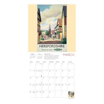 English Travel Posters Wall Calendar 2027