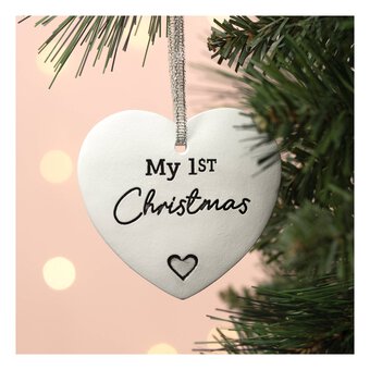 Hanging My 1st Christmas Heart Decoration 7cm
