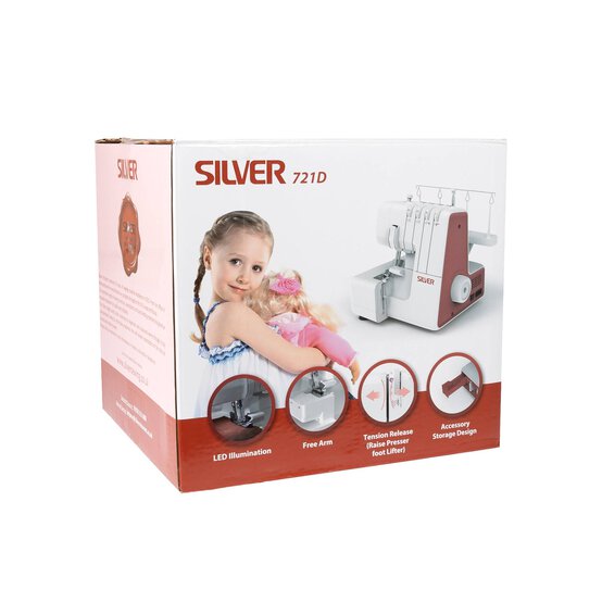 Silver 721D Overlocker Machine image number 8