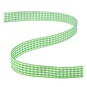 Lime Gingham Ribbon 15mm x 4m image number 2