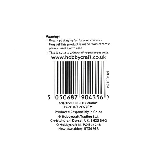 Ceramic Duck 7cm  image number 5